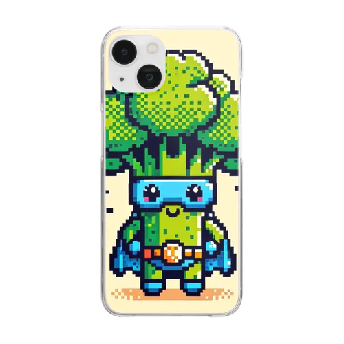 ドットヒーローになる野菜達A Clear Smartphone Case