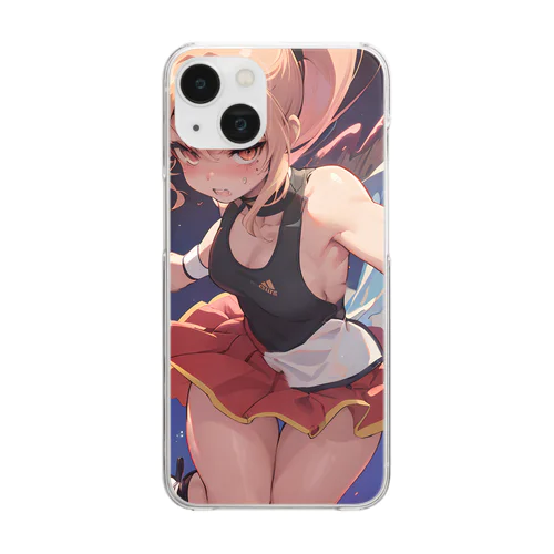 テニス少女 Clear Smartphone Case