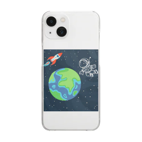 キュートな宇宙飛行士 Clear Smartphone Case