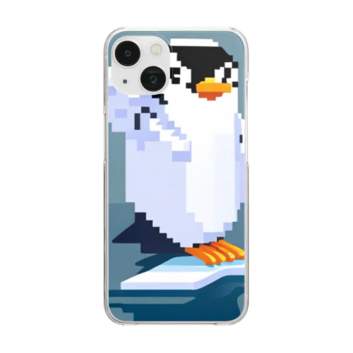 【ペンギン】ドット絵あにまるさん Clear Smartphone Case