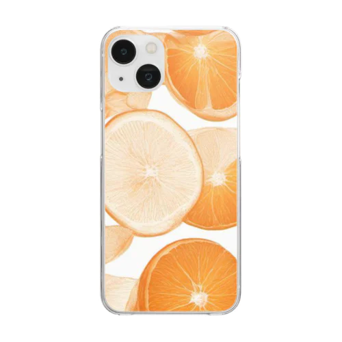 オレンジ（Orange） Clear Smartphone Case