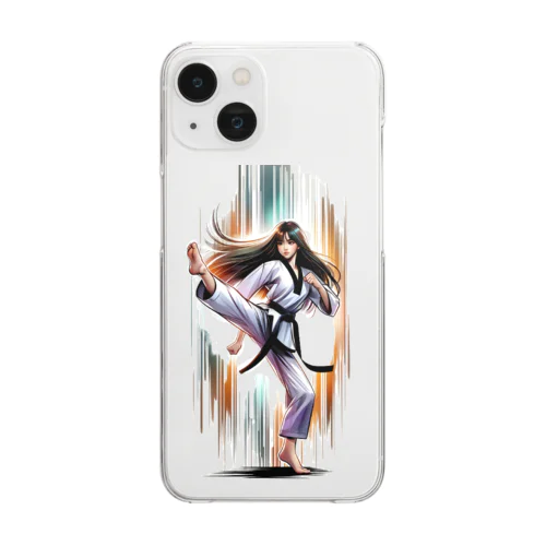 黒帯テコンドー女子 Clear Smartphone Case