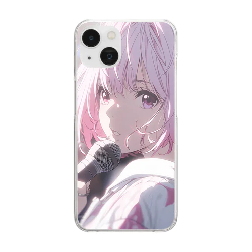 ステージ上の歌姫の輝き Clear Smartphone Case