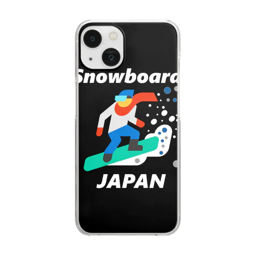 スノーボード（ snowboard ）素晴らしいボードライフをお祈りいたします。ご安全に！ 투명 스마트폰 케이스