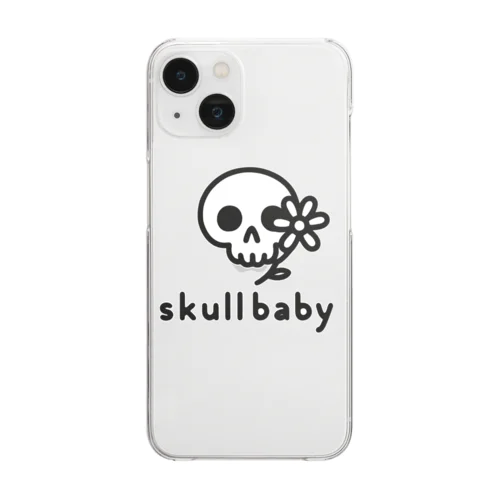 キュートで可愛いSKULLBABY クリアスマホケース