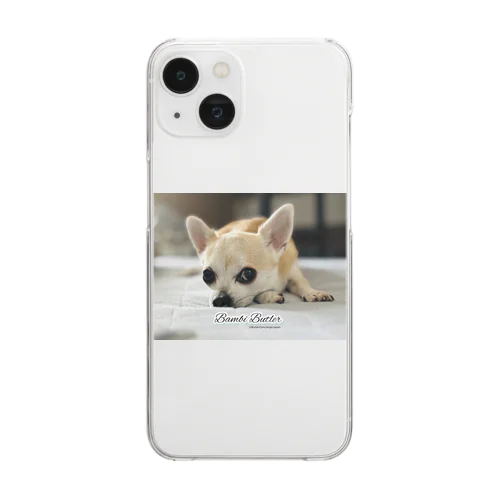 世界初！本物の犬執事・ドッグバトラーのバンビ君 Clear Smartphone Case