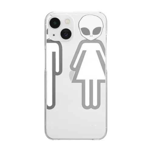 宇宙人くん Clear Smartphone Case