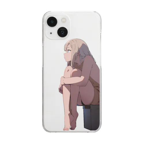 お座り女の子 _no.3 Clear Smartphone Case