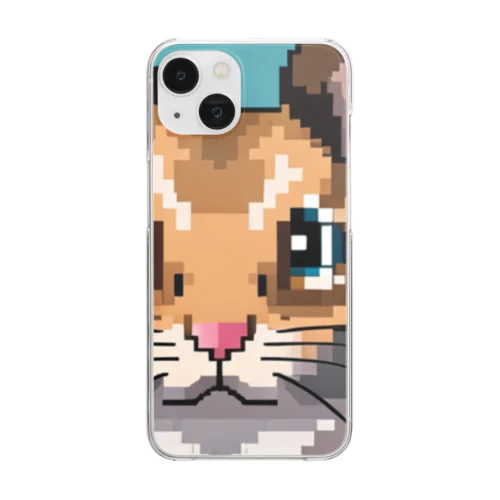 ドット絵デグー Clear Smartphone Case