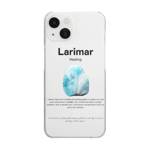 ラリマー・ヒーリング・ストーン Clear Smartphone Case