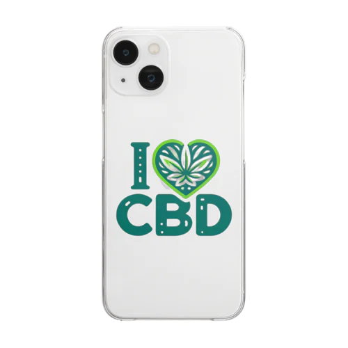 I ♡ CBD クリアスマホケース