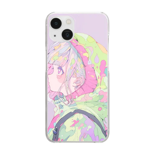 アート系女子 Clear Smartphone Case