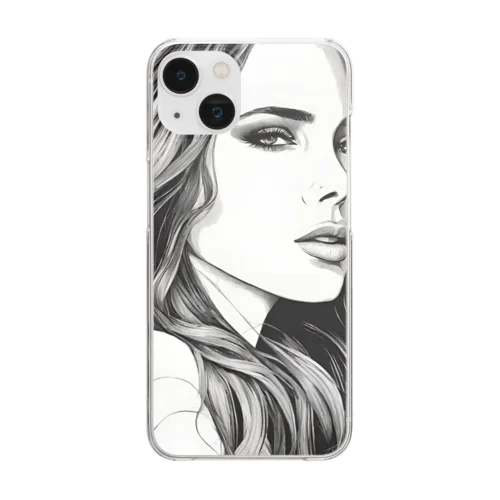 Monochrome Girls Clear Smartphone Case