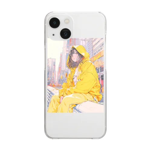 フーディー女子 Clear Smartphone Case