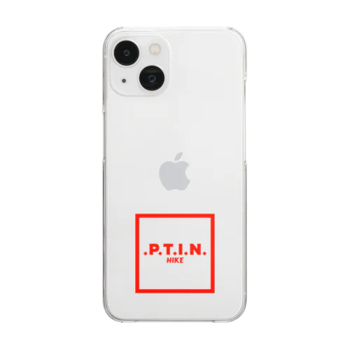 .P.T.I.N. HIKE - ACCESSORY  "SQUARE RED LOGO"  Clear Smartphone Case