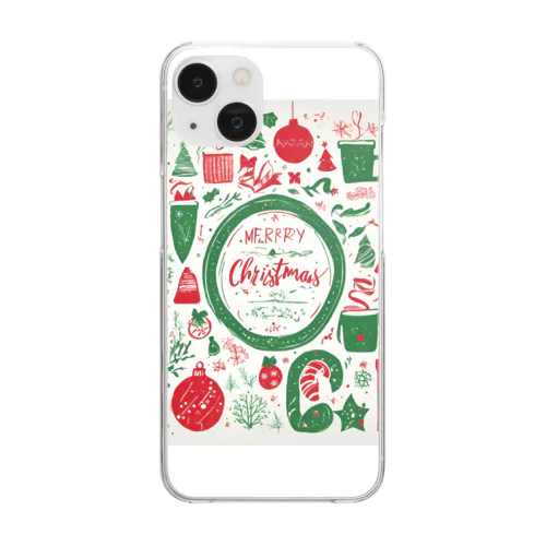 クリスマス Clear Smartphone Case