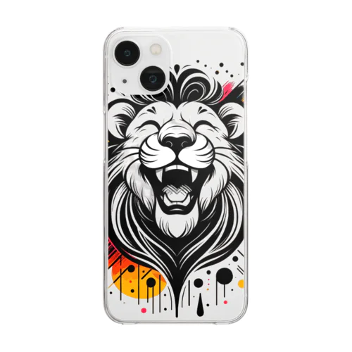 #laughing animal art Clear Smartphone Case