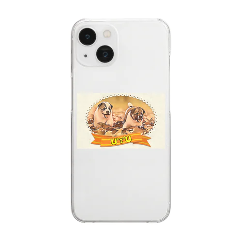 愛らしいワンちゃんグッズ Clear Smartphone Case