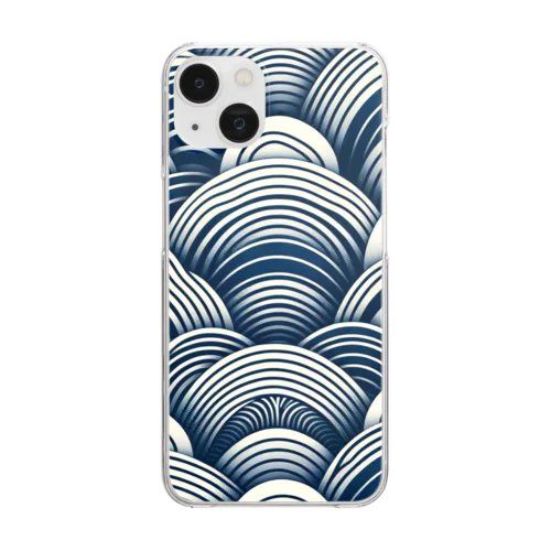 Seigaiha (青海波)2 Clear Smartphone Case