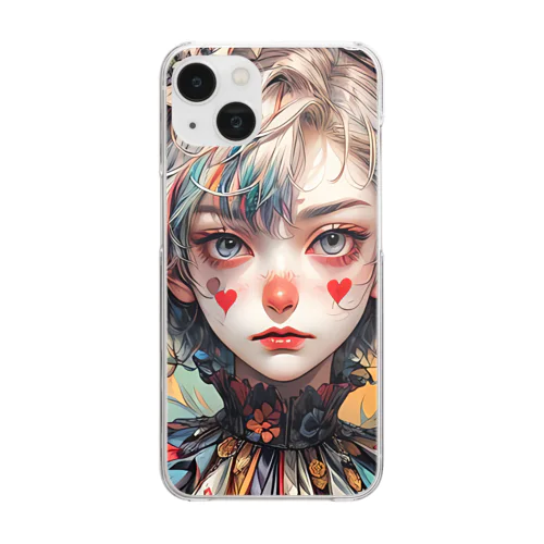 JK-005 Pierrot girl Clear Smartphone Case