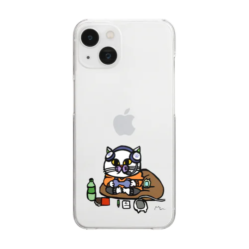 ゲーマーねこ Clear Smartphone Case