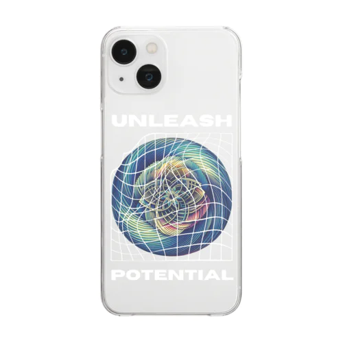 "Unleash Potential" Graphic Tee & Merch クリアスマホケース