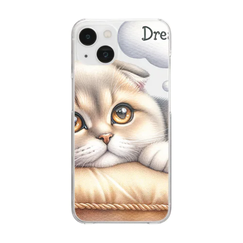 まる耳ねこのほっこり時間 Clear Smartphone Case