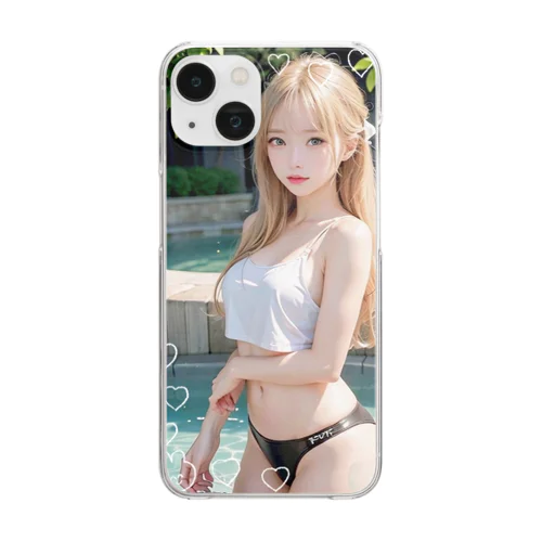 AI美女グッズ Clear Smartphone Case