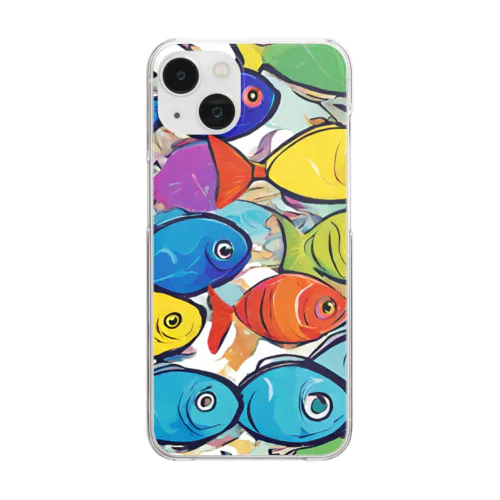 colorful "sakana" Clear Smartphone Case