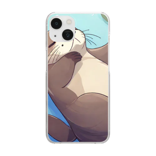 フニャフニャカワウソくん Clear Smartphone Case