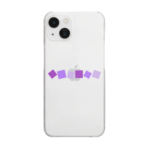 紫色の四角形 Clear Smartphone Case