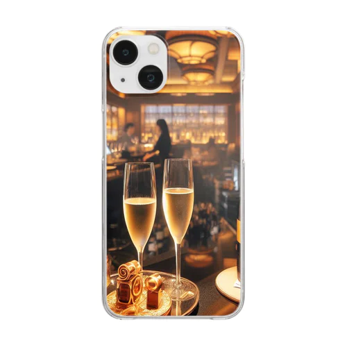 都会のBAR Clear Smartphone Case