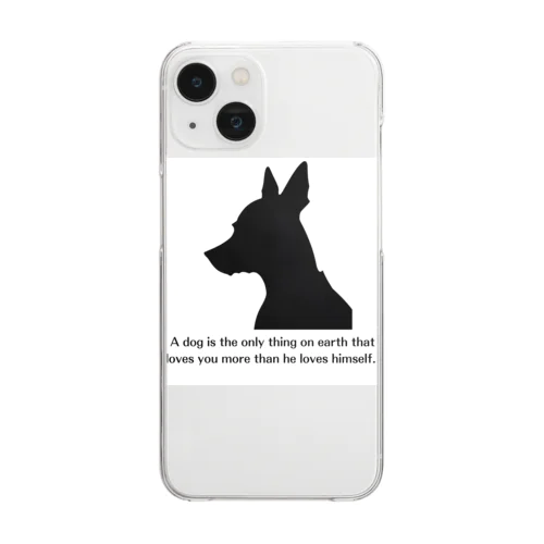 Original goods with "Bonding with Dogs" quotes Clear Smartphone Case