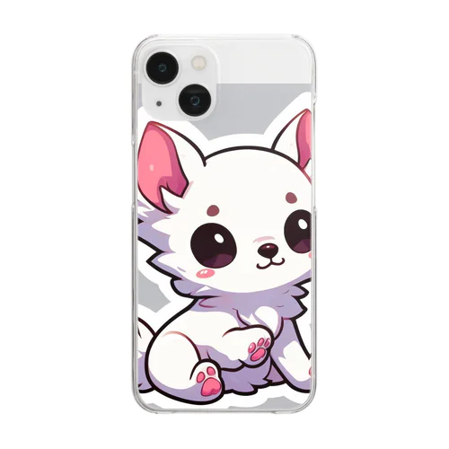 ホワイトチワワちゃん Clear Smartphone Case