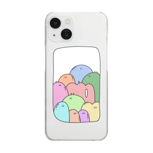 ぎゅうぎゅうな群衆 Clear Smartphone Case