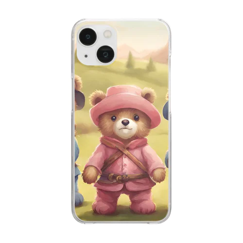 三銃士クマさん Clear Smartphone Case