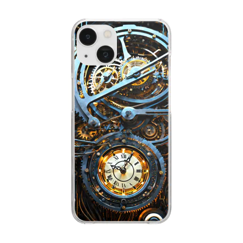 mechanism-clock-01 Clear Smartphone Case