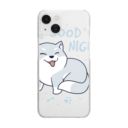 グッドナイトワンちゃん Clear Smartphone Case