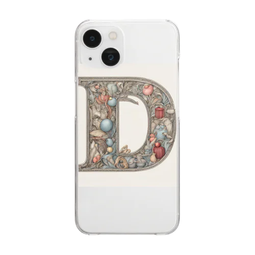 幸運アルファベット　D Clear Smartphone Case