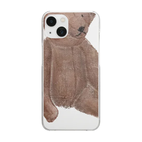 Lovely bear。brown bear Clear Smartphone Case