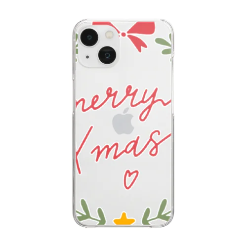 メリークリスマス Clear Smartphone Case