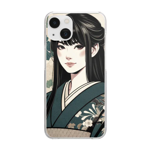 和風美人3 Clear Smartphone Case