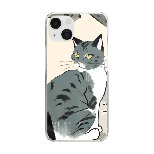 浮世絵猫 Clear Smartphone Case