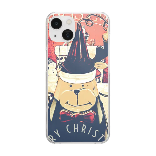 クリスマスのモフくん Clear Smartphone Case