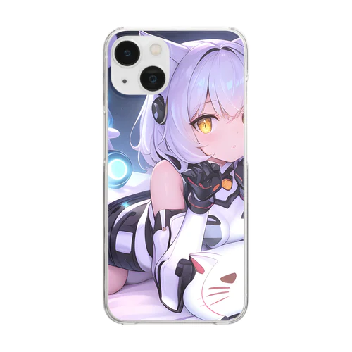 ロボキャット Clear Smartphone Case