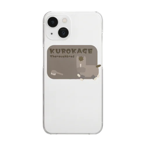 パステルデザイン 黒鹿毛 Clear Smartphone Case