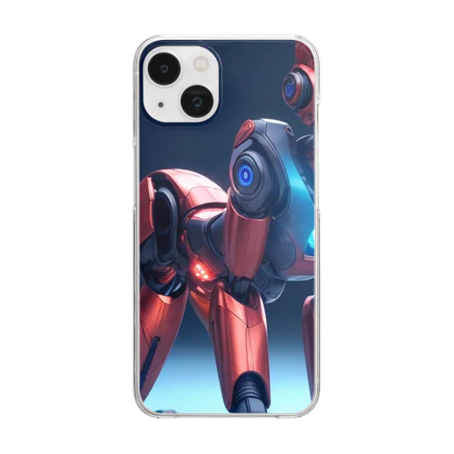 「永遠の忠誠：キツネロボットの物語」 ： "Eternal Loyalty: Story of the Kitsune Robot" Clear Smartphone Case