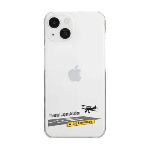 3周年記念グッズ第２弾【Threefall Japan Aviation】公式グッズ Clear Smartphone Case