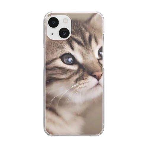 かわいい猫 Clear Smartphone Case