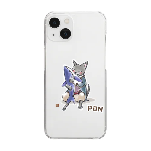 サメPON Clear Smartphone Case